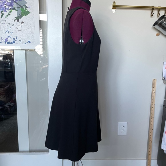 Kensie Black Split Neck Crepe Dress - Picture 3 of 5